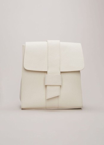 Phase Eight Leather Backpack Bags White Australia | IO1560732